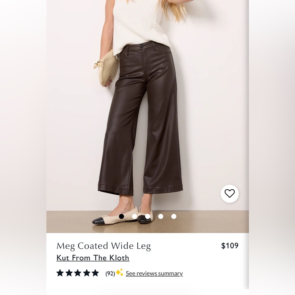 Kut from the Kloth Dark Brown Wide Leg Pants
